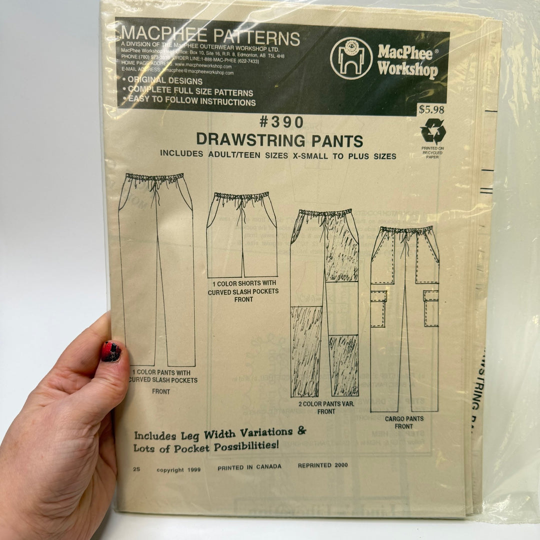 Sewing Pattern - Unisex - MacPhee Patterns 390 - True Deadstock supplies Fabric by private - Sustainable Textile | FABCYCLE