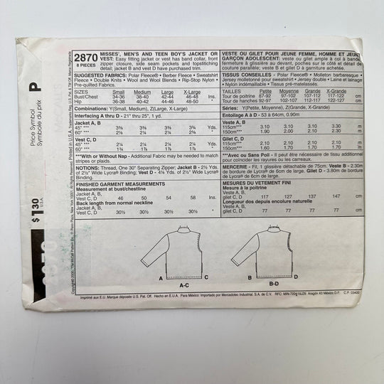 Sewing Pattern - Unisex - McCall&