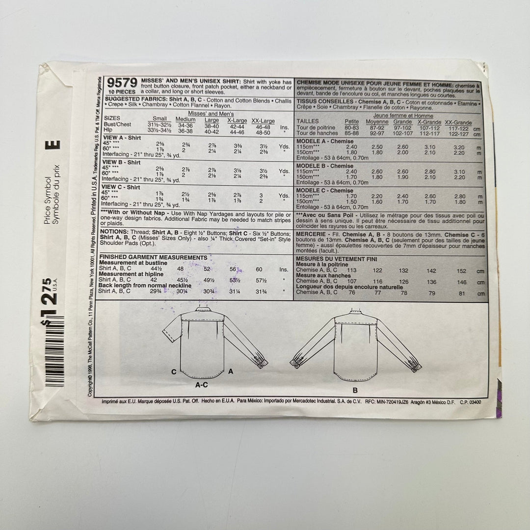 Sewing Pattern - Unisex - McCall&