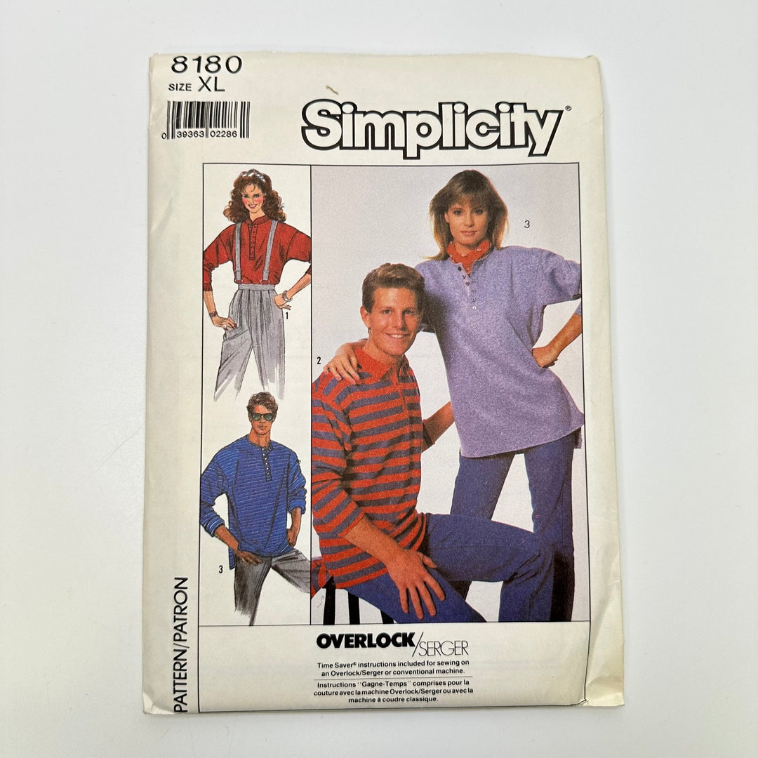 Sewing Pattern - Unisex - Simplicity 8180 - True Deadstock supplies Fabric by private - Sustainable Textile | FABCYCLE