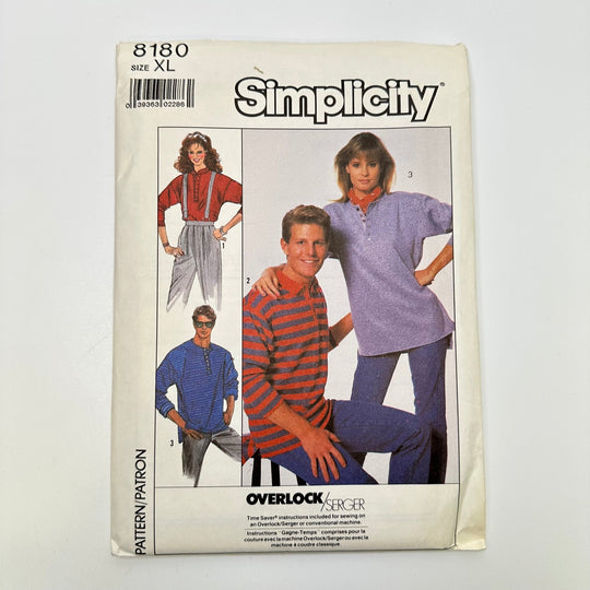Sewing Pattern - Unisex - Simplicity 8180 - True Deadstock supplies Fabric by private - Sustainable Textile | FABCYCLE