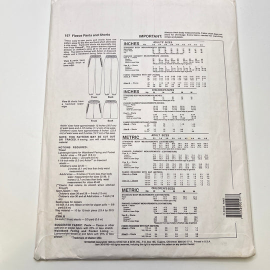 Sewing Pattern - Unisex - Stretch &amp; Sew 197 - True Deadstock supplies Fabric by private - Sustainable Textile | FABCYCLE