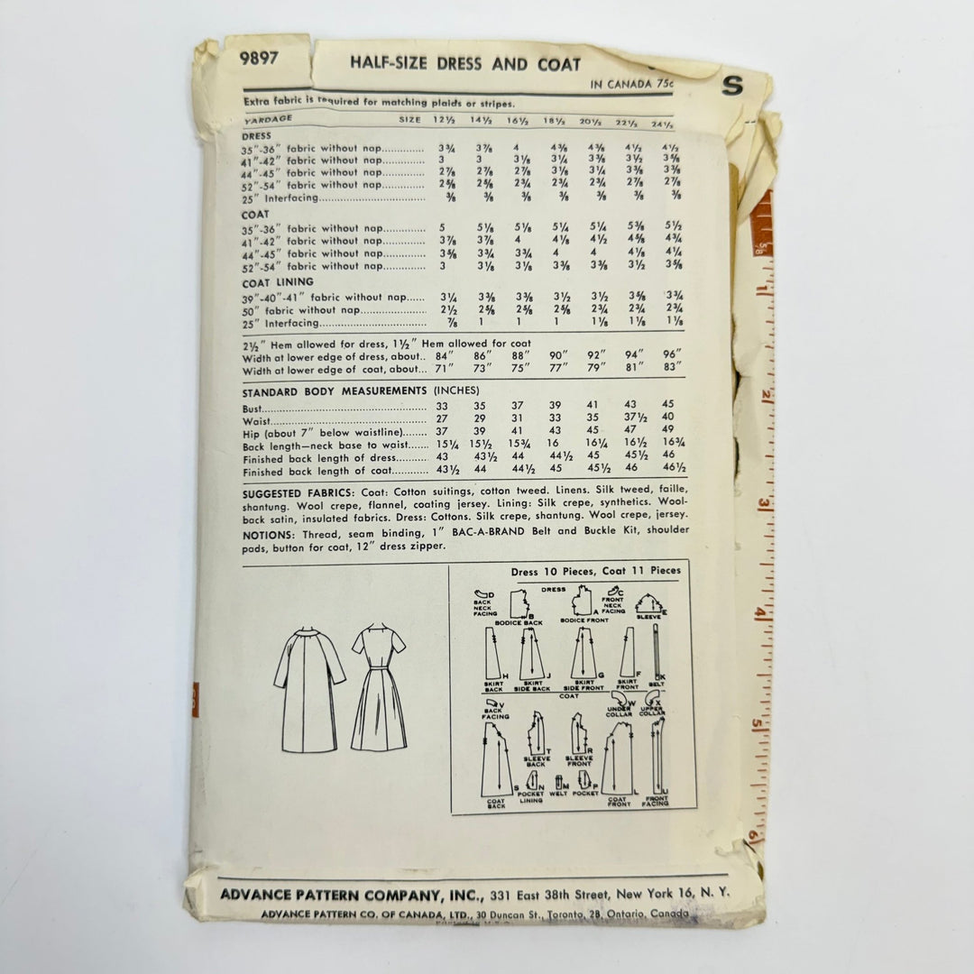 Sewing Pattern - Womenswear - Advance 9897 - True Deadstock supplies Fabric by private - Sustainable Textile | FABCYCLE