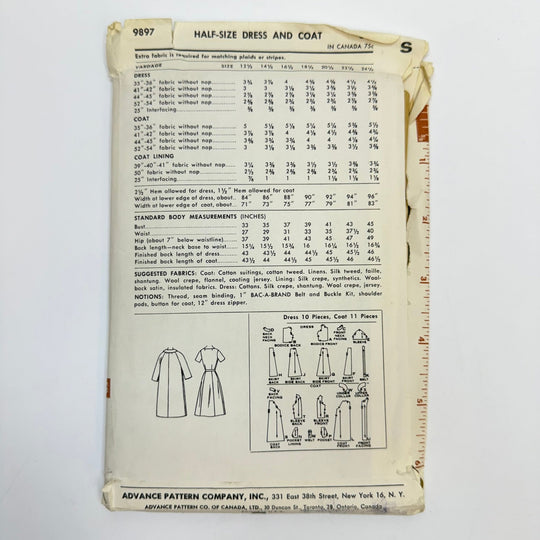 Sewing Pattern - Womenswear - Advance 9897 - True Deadstock supplies Fabric by private - Sustainable Textile | FABCYCLE