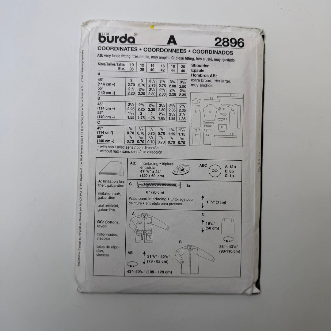 Sewing Pattern - Womenswear - Burda 2896 - True Deadstock supplies Fabric by private - Sustainable Textile | FABCYCLE