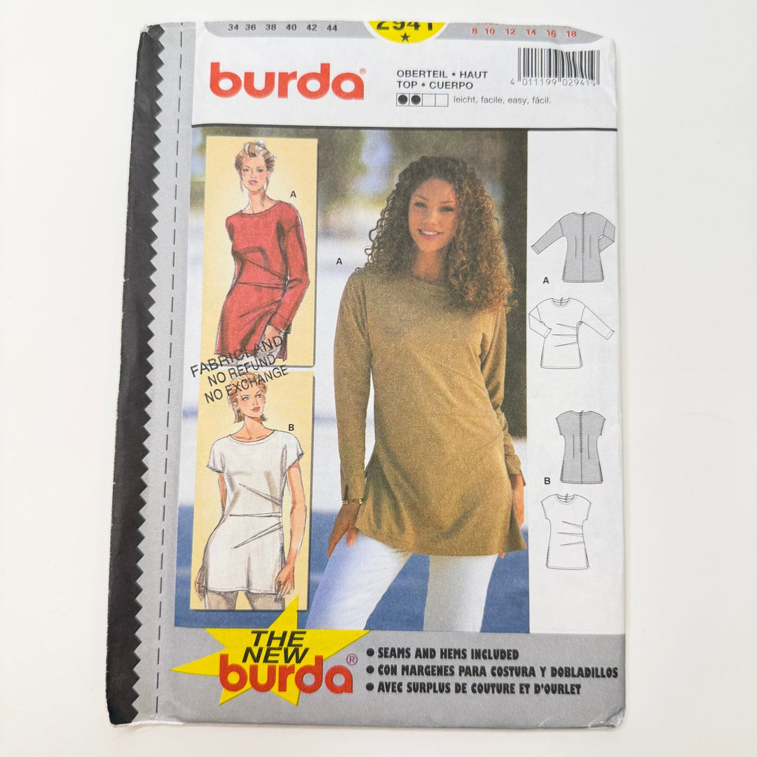 Sewing Pattern - Womenswear - Burda 2941 - True Deadstock supplies Fabric by private - Sustainable Textile | FABCYCLE