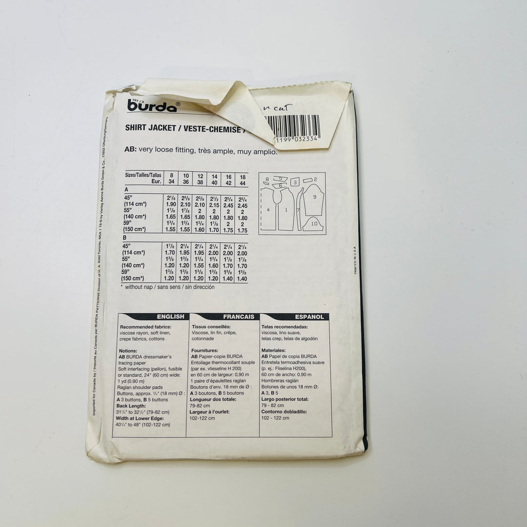 Sewing Pattern - Womenswear - Burda 3233 - True Deadstock supplies Fabric by private - Sustainable Textile | FABCYCLE