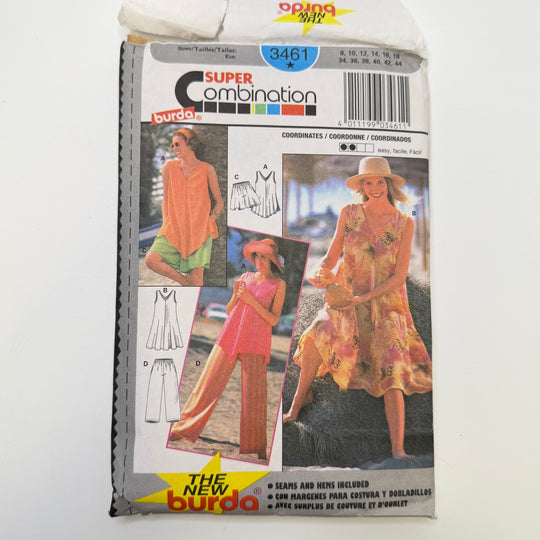 Sewing Pattern - Womenswear - Burda 3461 - True Deadstock supplies Fabric by private - Sustainable Textile | FABCYCLE