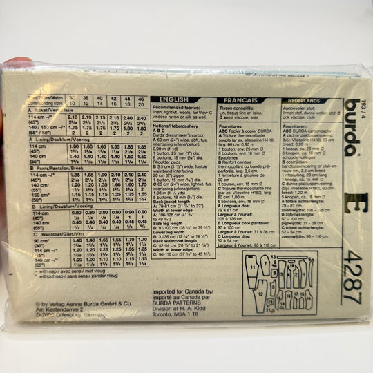 Sewing Pattern - Womenswear - Burda 4287 - True Deadstock supplies Fabric by private - Sustainable Textile | FABCYCLE