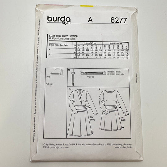 Sewing Pattern - Womenswear - Burda 6277 - True Deadstock supplies Fabric by private - Sustainable Textile | FABCYCLE