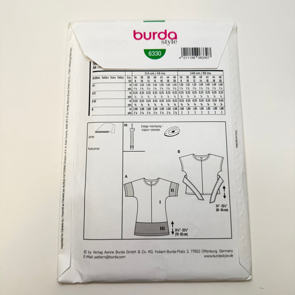 Sewing Pattern - Womenswear - Burda 6330 - True Deadstock supplies Fabric by private - Sustainable Textile | FABCYCLE