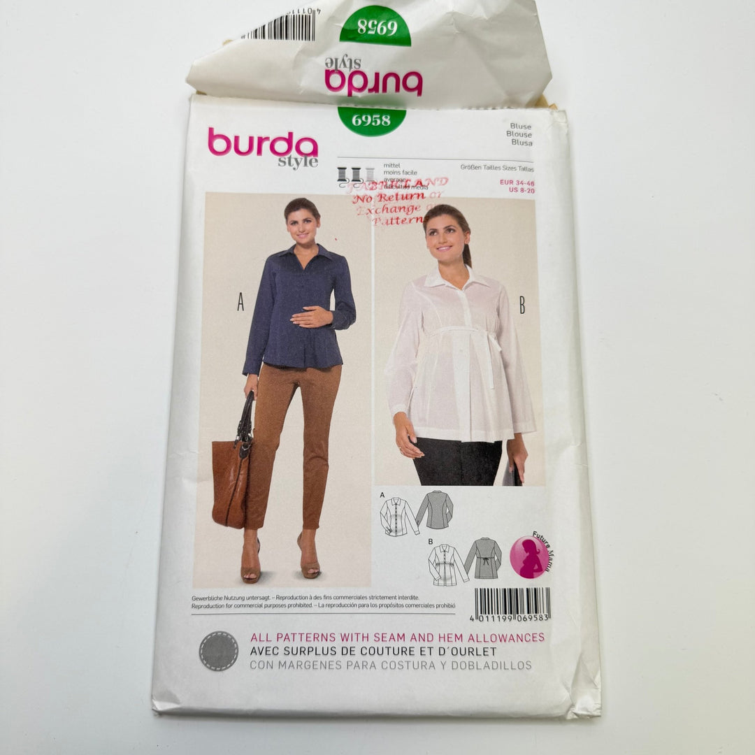 Sewing Pattern - Womenswear - Burda 6958 - True Deadstock supplies Fabric by private - Sustainable Textile | FABCYCLE