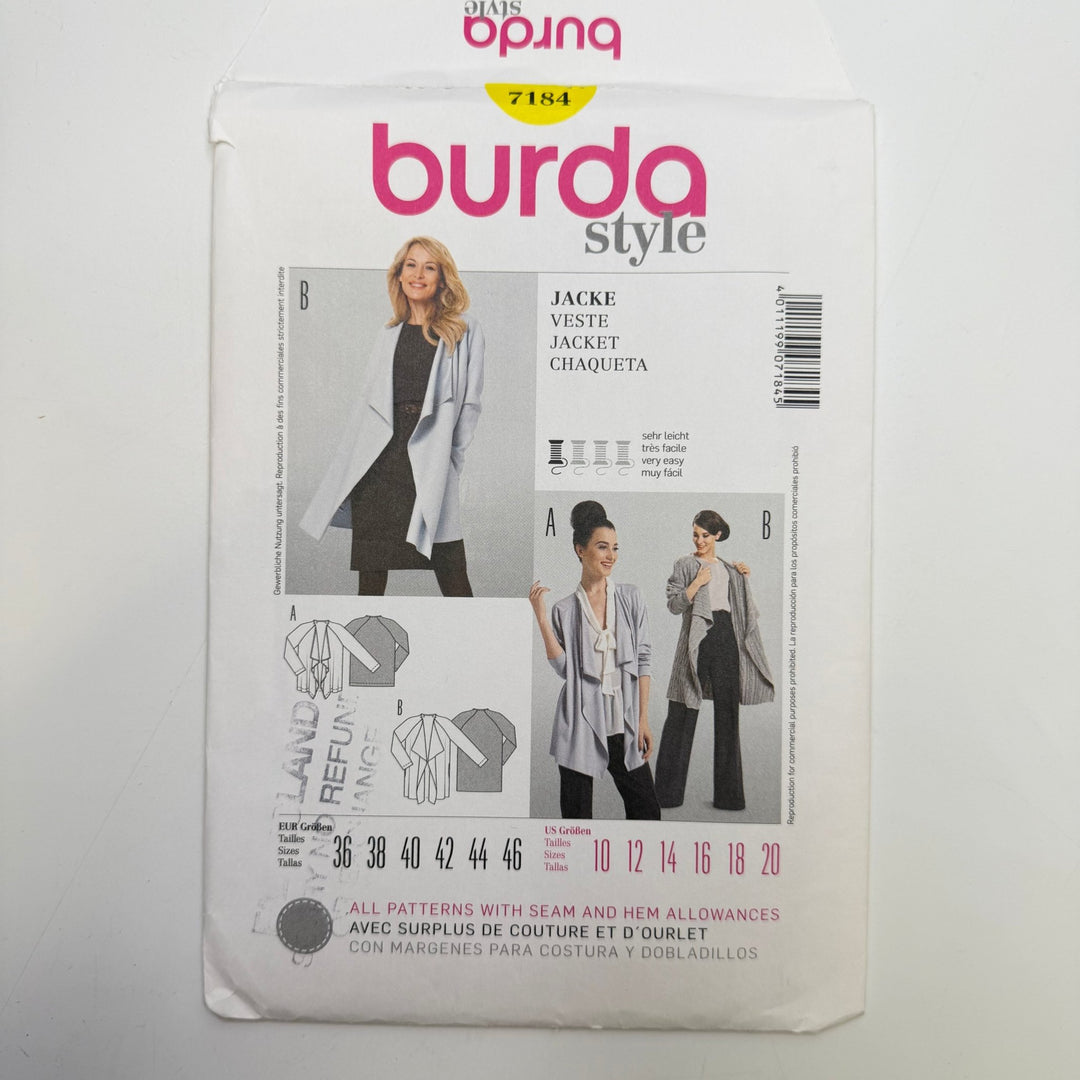 Sewing Pattern - Womenswear - Burda 7184 - True Deadstock supplies Fabric by private - Sustainable Textile | FABCYCLE