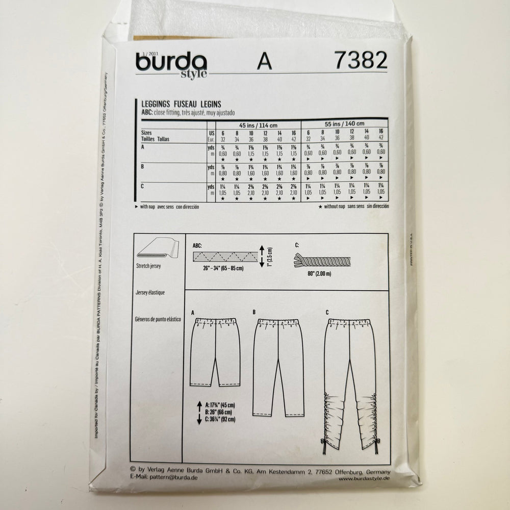 Sewing Pattern - Womenswear - Burda 7382 - True Deadstock supplies Fabric by private - Sustainable Textile | FABCYCLE