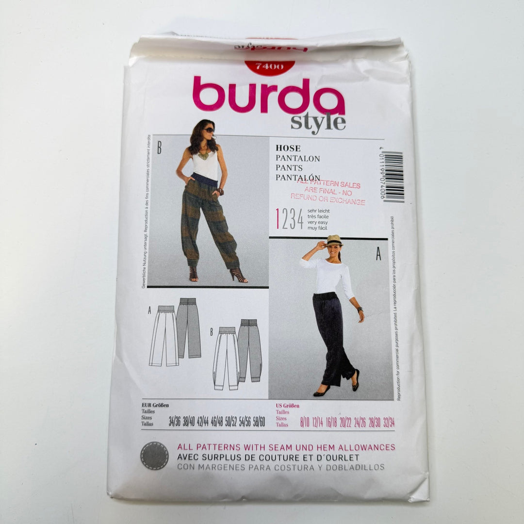 Sewing Pattern - Womenswear - Burda 7400 - True Deadstock supplies Fabric by private - Sustainable Textile | FABCYCLE