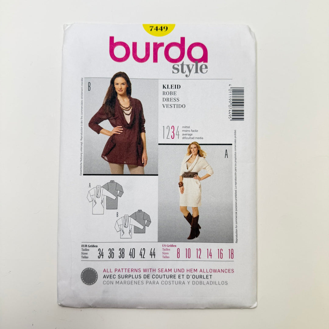 Sewing Pattern - Womenswear - Burda 7449 - True Deadstock supplies Fabric by private - Sustainable Textile | FABCYCLE