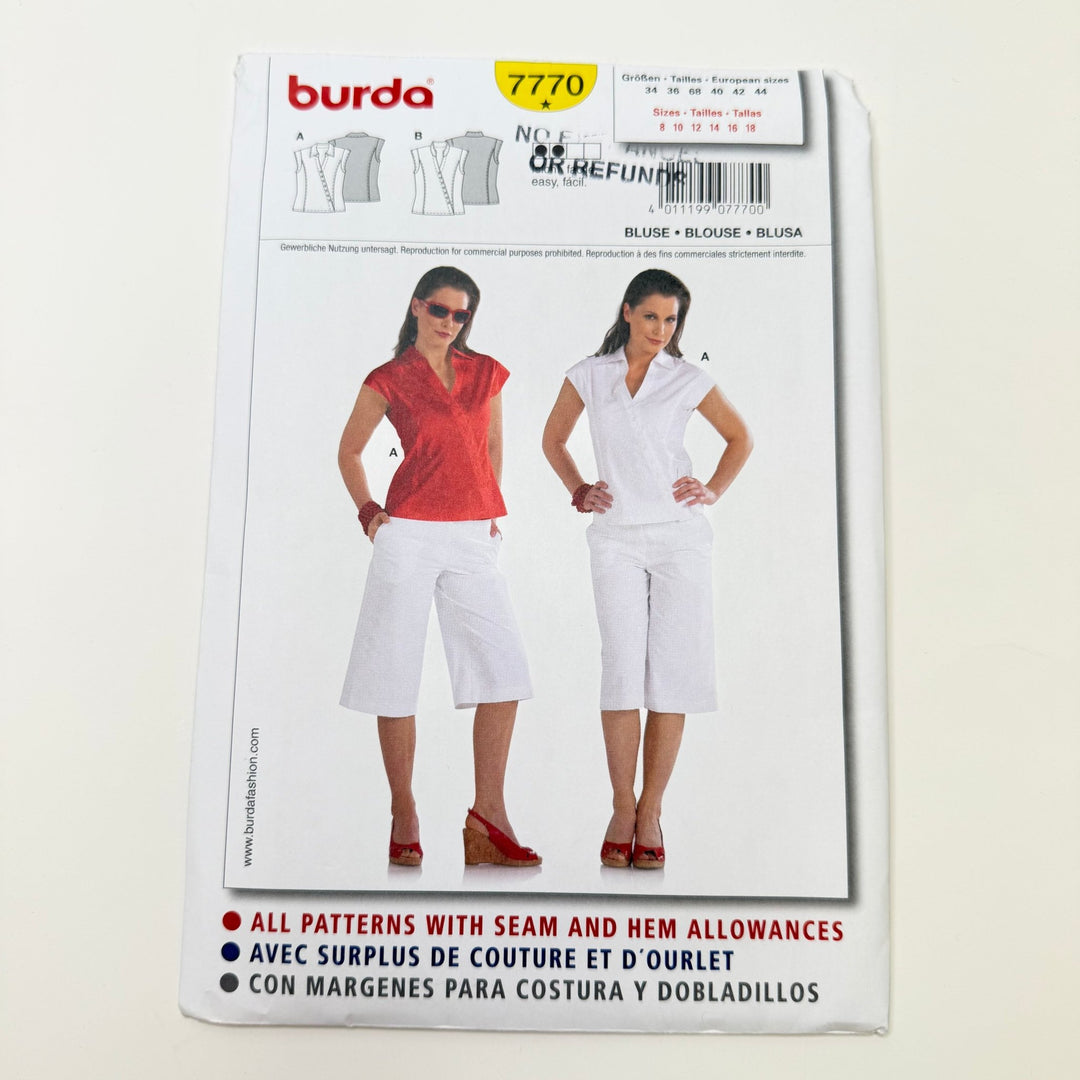 Sewing Pattern - Womenswear - Burda 7770 - True Deadstock supplies Fabric by private - Sustainable Textile | FABCYCLE
