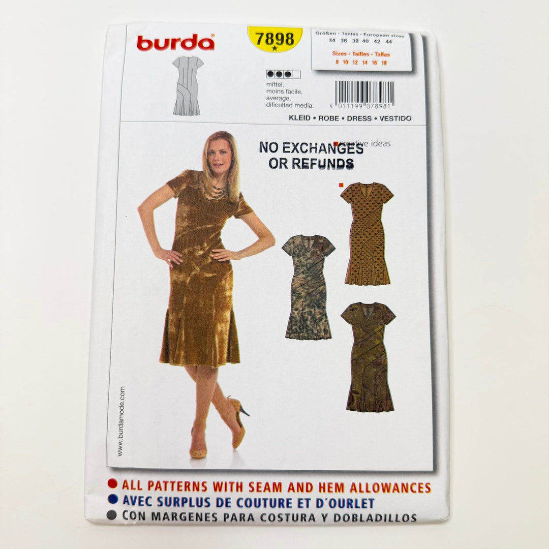 Sewing Pattern - Womenswear - Burda 7898 - True Deadstock supplies Fabric by private - Sustainable Textile | FABCYCLE