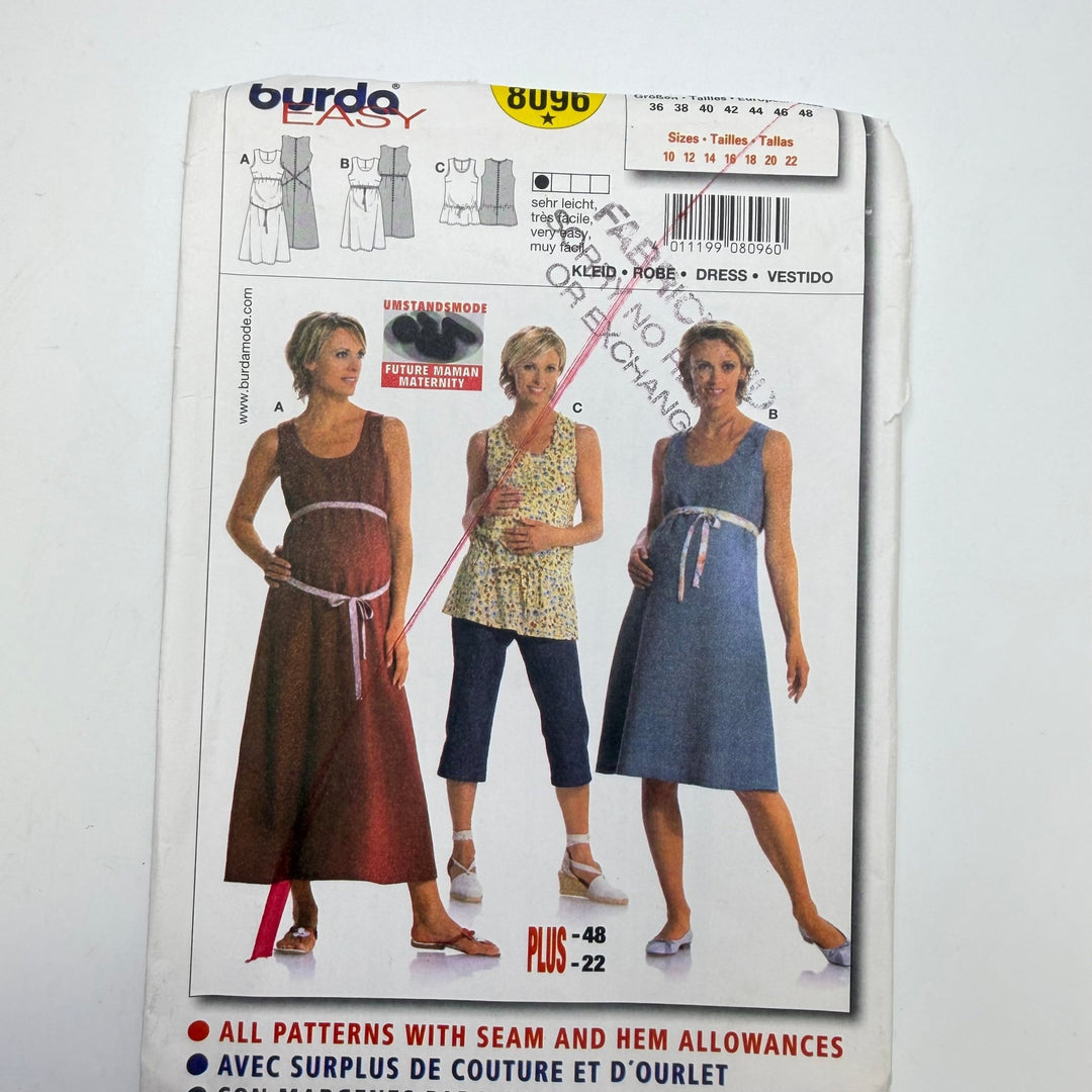 Sewing Pattern - Womenswear - Burda 8096 - True Deadstock supplies Fabric by private - Sustainable Textile | FABCYCLE