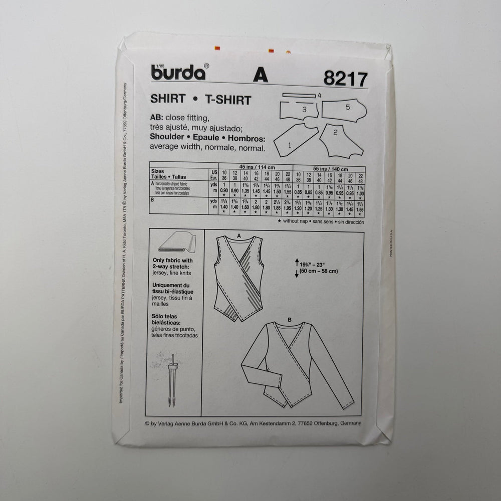 Sewing Pattern - Womenswear - Burda 8217 - True Deadstock supplies Fabric by private - Sustainable Textile | FABCYCLE