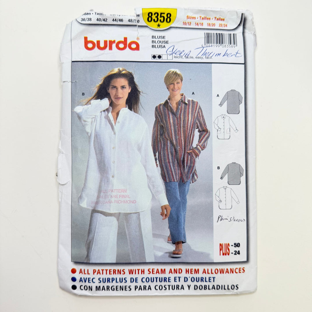 Sewing Pattern - Womenswear - Burda 8358 - True Deadstock supplies Fabric by private - Sustainable Textile | FABCYCLE