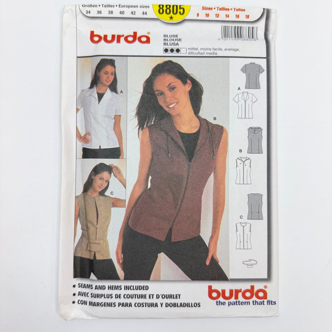 Sewing Pattern - Womenswear - Burda 8805 - True Deadstock supplies Fabric by private - Sustainable Textile | FABCYCLE