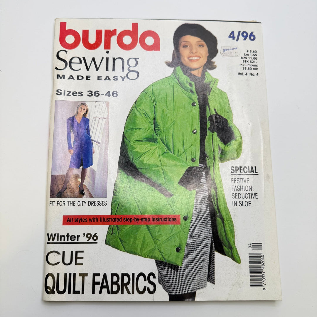 Sewing Pattern - Womenswear - Burda Magazine 1996 - True Deadstock supplies Fabric by private - Sustainable Textile | FABCYCLE