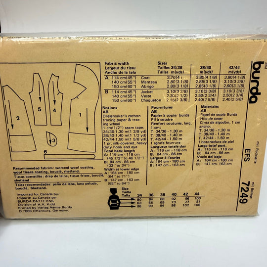 Sewing Pattern - Womenswear - Burda - True Deadstock supplies Fabric by private - Sustainable Textile | FABCYCLE