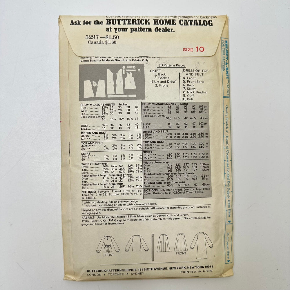 Sewing Pattern - Womenswear - Butterick 2597 - True Deadstock supplies Fabric by private - Sustainable Textile | FABCYCLE