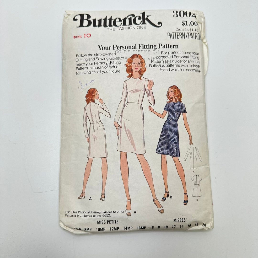 Sewing Pattern - Womenswear - Butterick 3002 - True Deadstock supplies Fabric by private - Sustainable Textile | FABCYCLE
