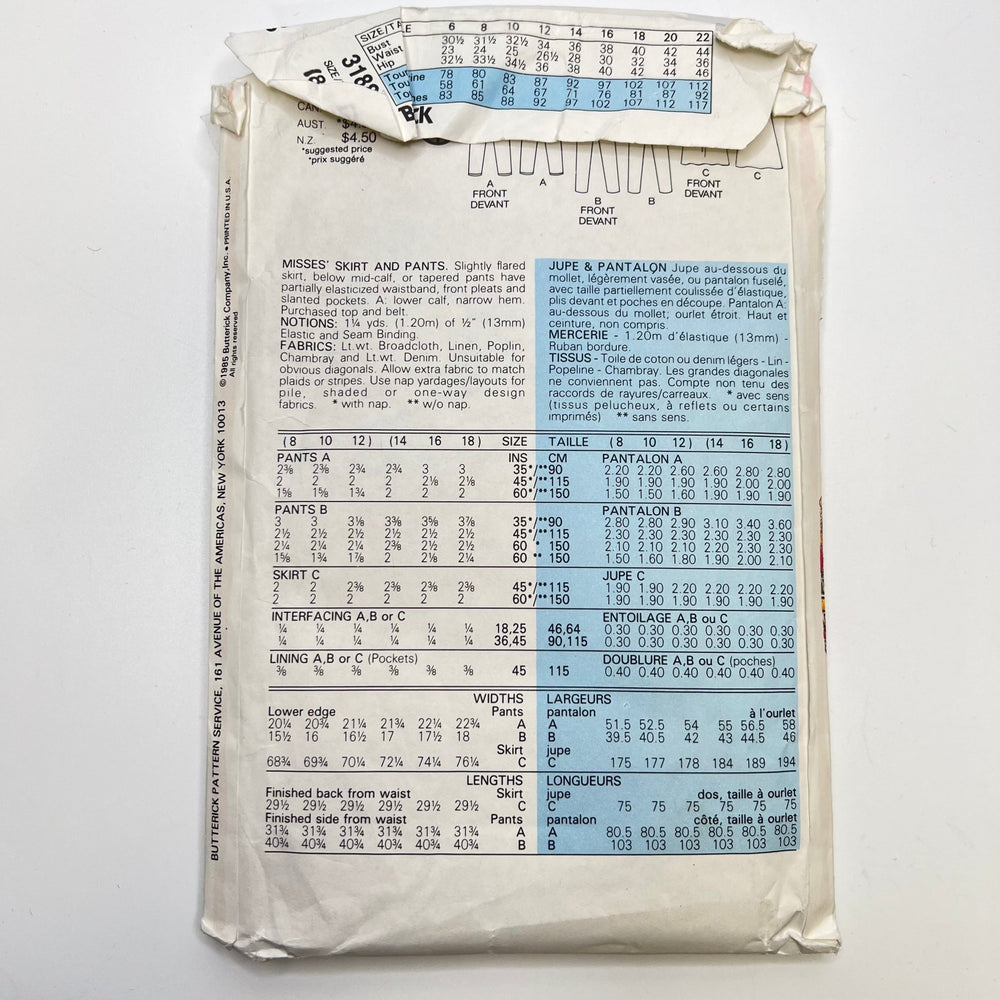 Sewing Pattern - Womenswear - Butterick 3188 - True Deadstock supplies Fabric by private - Sustainable Textile | FABCYCLE