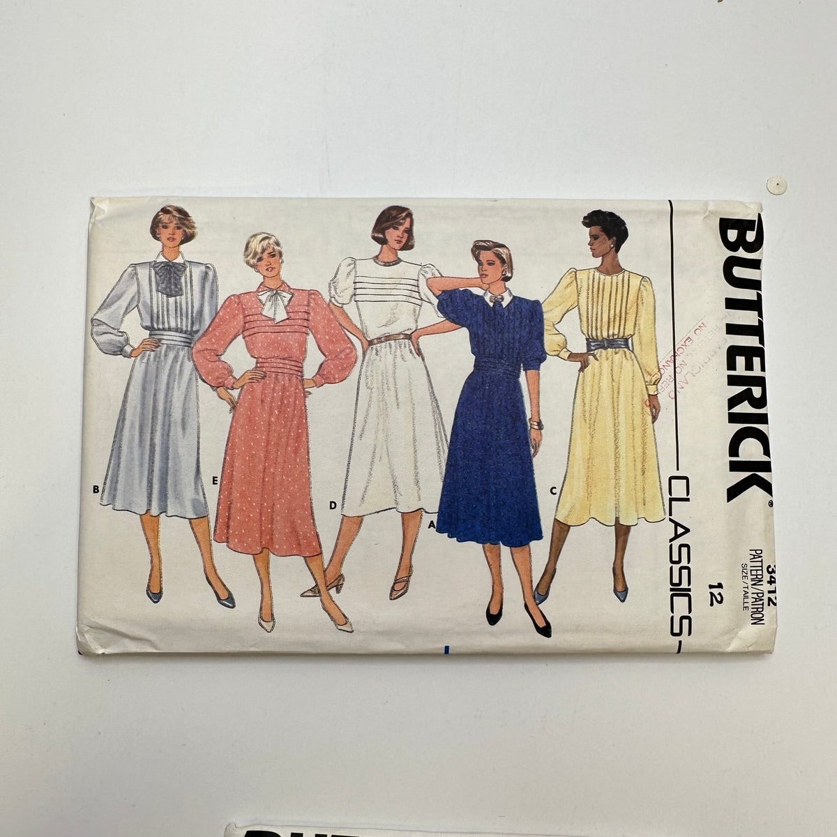 Sewing Pattern - Womenswear - Butterick 3412 - True Deadstock supplies Fabric by private - Sustainable Textile | FABCYCLE