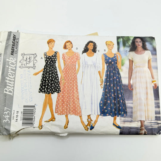 Sewing Pattern - Womenswear - Butterick 3437 - True Deadstock supplies Fabric by private - Sustainable Textile | FABCYCLE