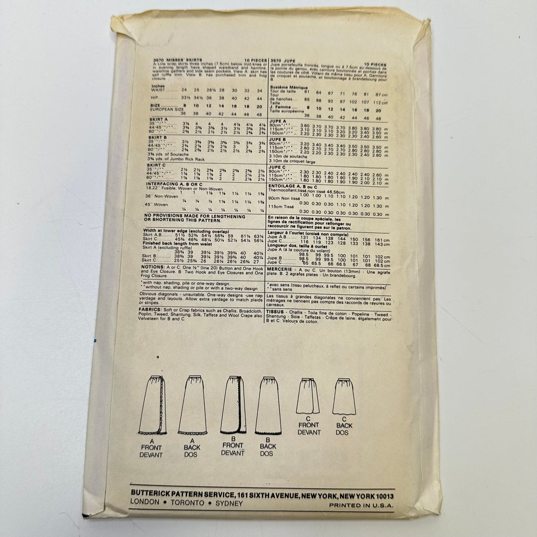 Sewing Pattern - Womenswear - Butterick 3570 - True Deadstock supplies Fabric by private - Sustainable Textile | FABCYCLE