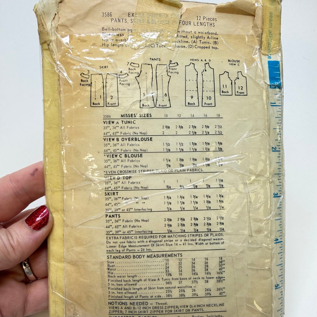 Sewing Pattern - Womenswear - Butterick 3586 - True Deadstock supplies Fabric by private - Sustainable Textile | FABCYCLE