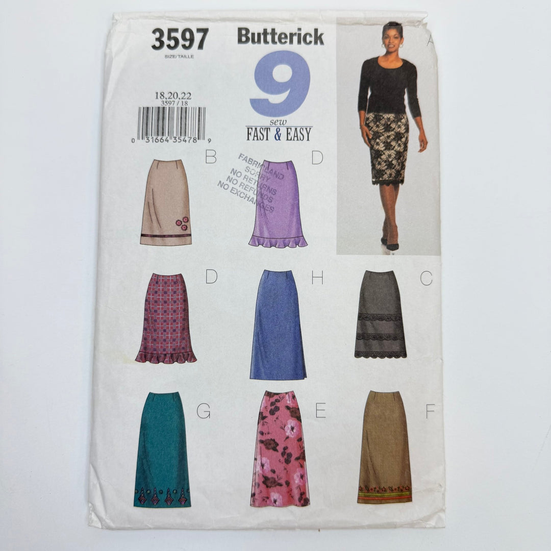 Sewing Pattern - Womenswear - Butterick 3597 - True Deadstock supplies Fabric by private - Sustainable Textile | FABCYCLE