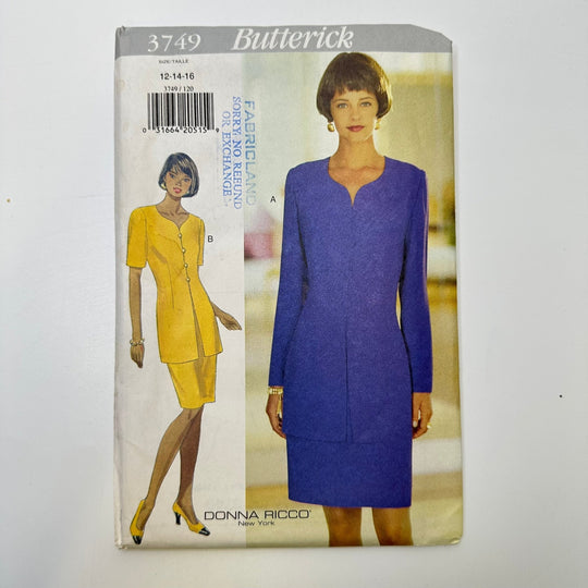 Sewing Pattern - Womenswear - Butterick 3749 - True Deadstock supplies Fabric by private - Sustainable Textile | FABCYCLE