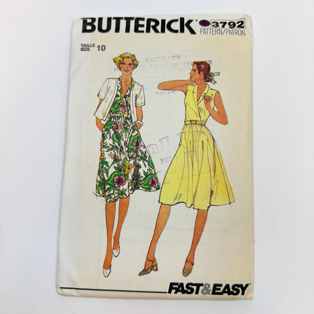 Sewing Pattern - Womenswear - Butterick 3792 - True Deadstock supplies Fabric by private - Sustainable Textile | FABCYCLE
