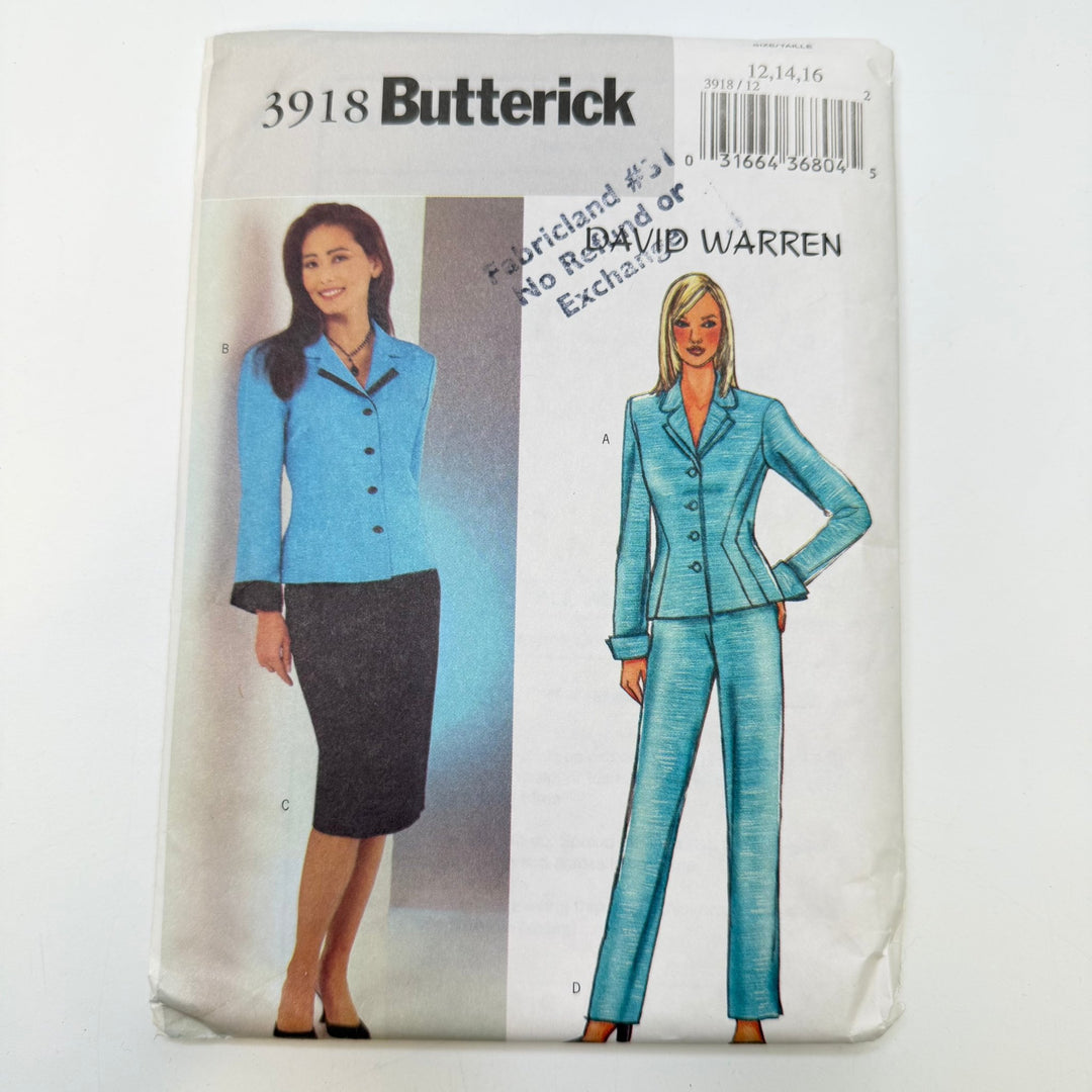 Sewing Pattern - Womenswear - Butterick 3918 - True Deadstock supplies Fabric by private - Sustainable Textile | FABCYCLE