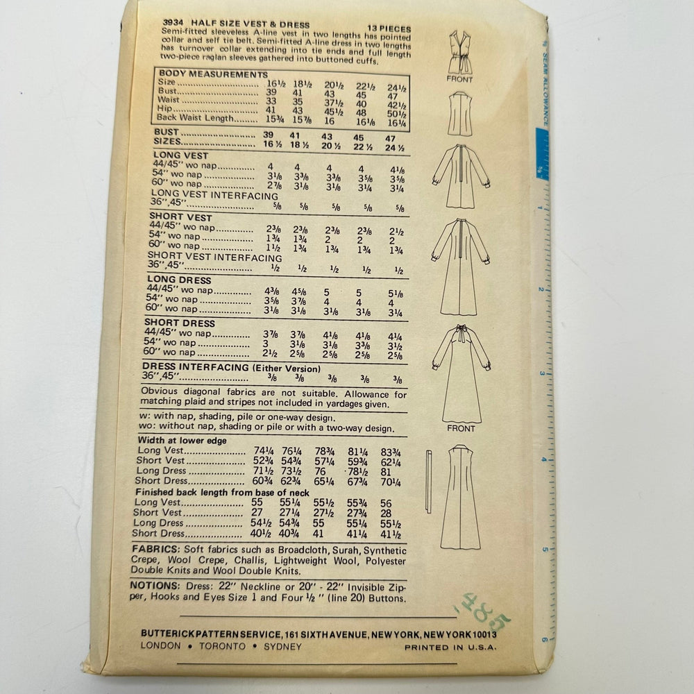 Sewing Pattern - Womenswear - Butterick 3934 - True Deadstock supplies Fabric by private - Sustainable Textile | FABCYCLE