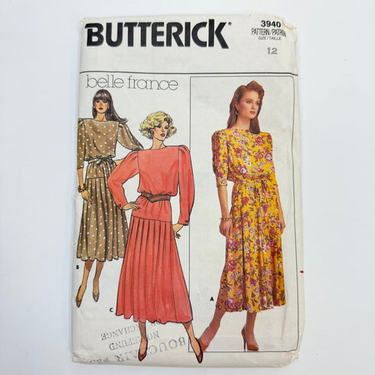 Sewing Pattern - Womenswear - Butterick 3940 - True Deadstock supplies Fabric by private - Sustainable Textile | FABCYCLE