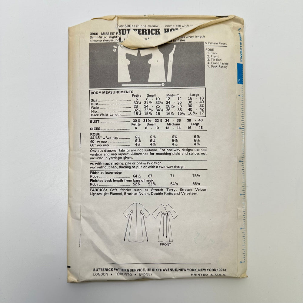 Sewing Pattern - Womenswear - Butterick 3966 - True Deadstock supplies Fabric by private - Sustainable Textile | FABCYCLE