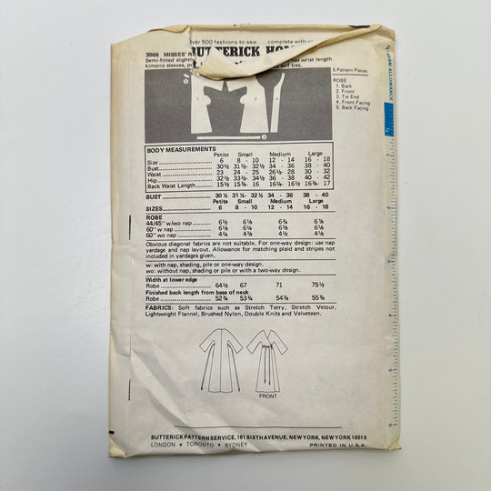 Sewing Pattern - Womenswear - Butterick 3966 - True Deadstock supplies Fabric by private - Sustainable Textile | FABCYCLE