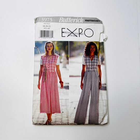 Sewing Pattern - Womenswear - Butterick 3975 - True Deadstock supplies Fabric by private - Sustainable Textile | FABCYCLE