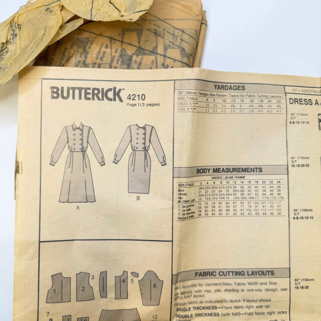 Sewing Pattern - Womenswear - Butterick 4210 - True Deadstock supplies Fabric by private - Sustainable Textile | FABCYCLE