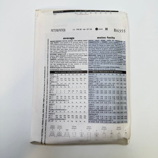 Sewing Pattern - Womenswear - Butterick 4355 - True Deadstock supplies Fabric by private - Sustainable Textile | FABCYCLE