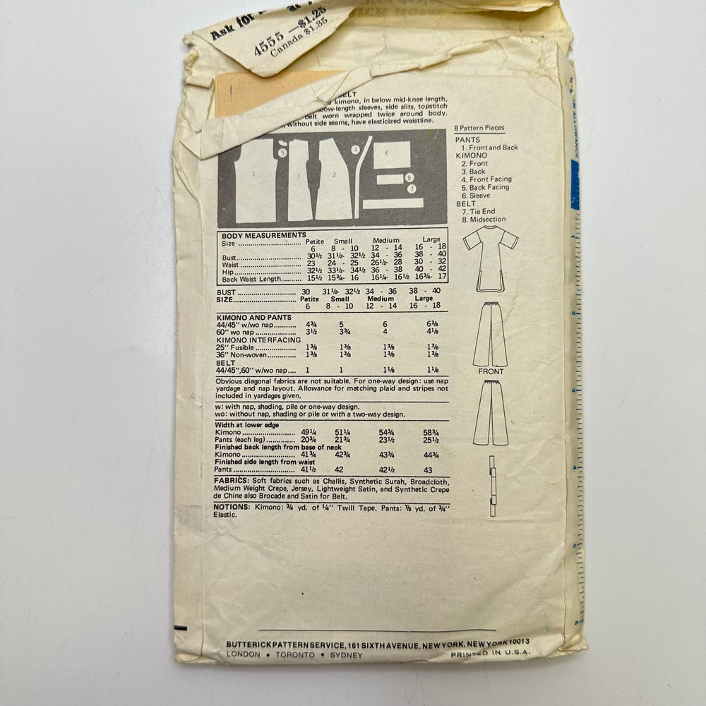 Sewing Pattern - Womenswear - Butterick 4555 - True Deadstock supplies Fabric by private - Sustainable Textile | FABCYCLE