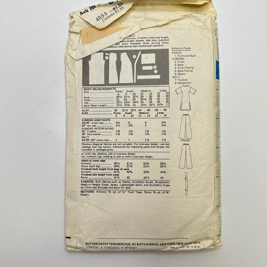 Sewing Pattern - Womenswear - Butterick 4555 - True Deadstock supplies Fabric by private - Sustainable Textile | FABCYCLE