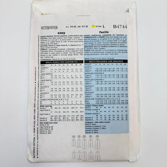 Sewing Pattern - Womenswear - Butterick 4744 - True Deadstock supplies Fabric by private - Sustainable Textile | FABCYCLE