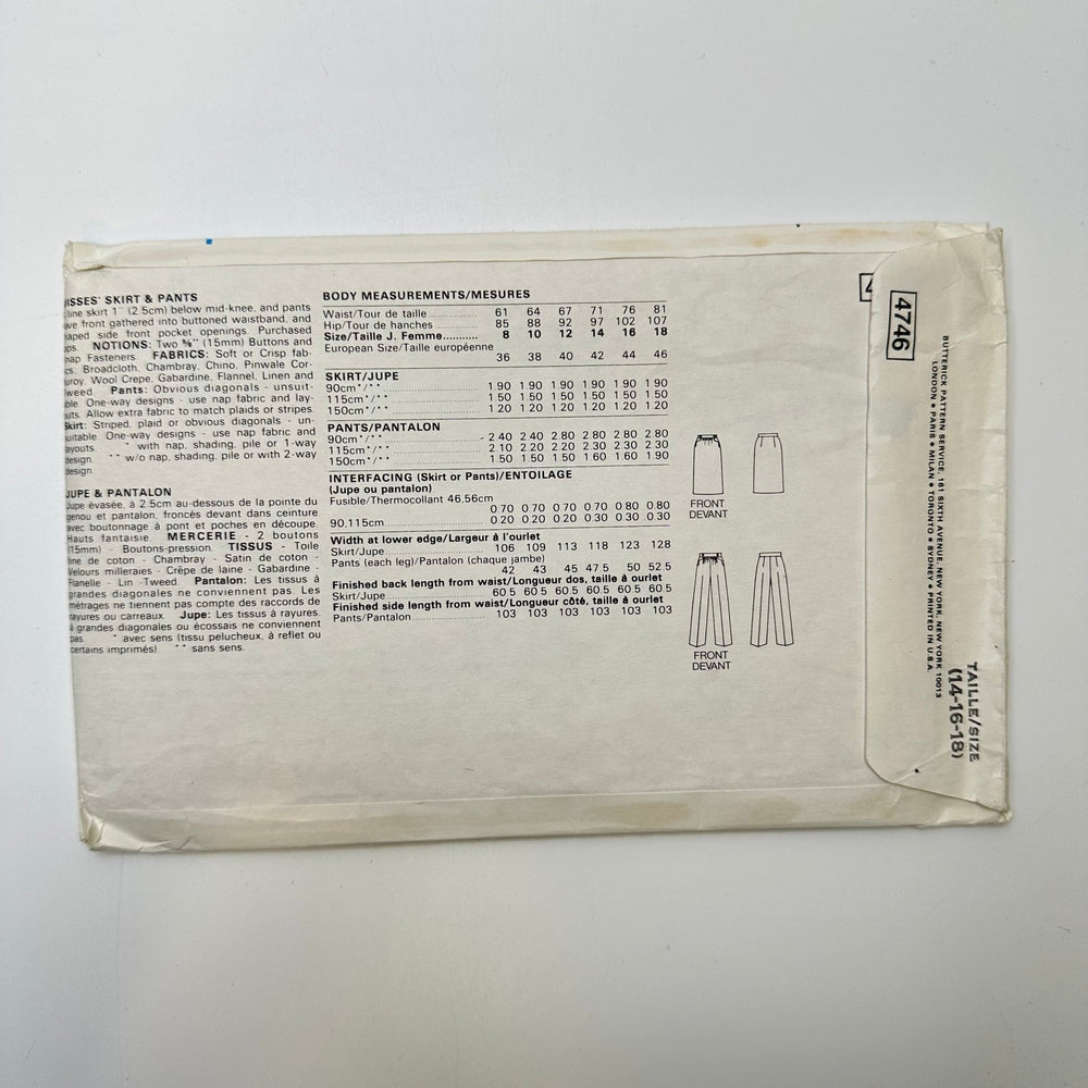 Sewing Pattern - Womenswear - Butterick 4746 - True Deadstock supplies Fabric by private - Sustainable Textile | FABCYCLE